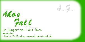 akos fall business card