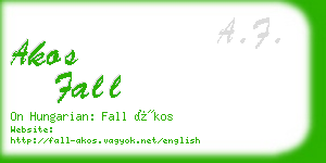 akos fall business card